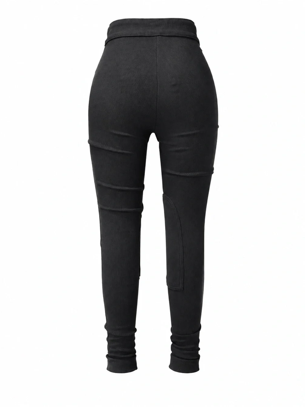 American Apparel Riding Pant Black Ribbed High-Waist Pants – XS